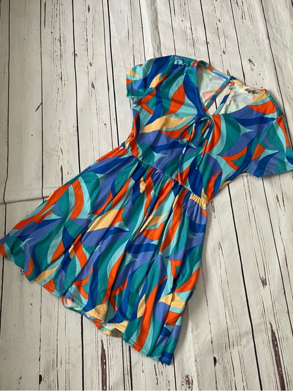 Haptics geometric colorful romper - Picture 3 of 6